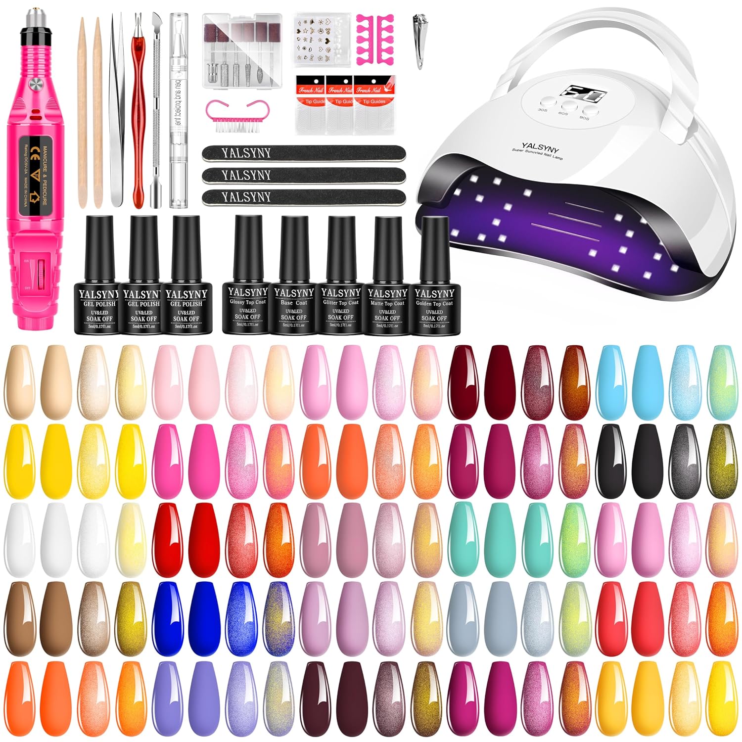 25-color gel nail kit with 180W UV LED Lamp starter set