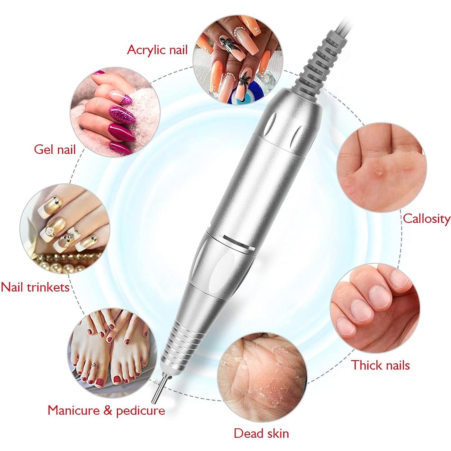 Cunyuer 35000 RPM nail drill handpiece aluminum alloy replacement pen - 3