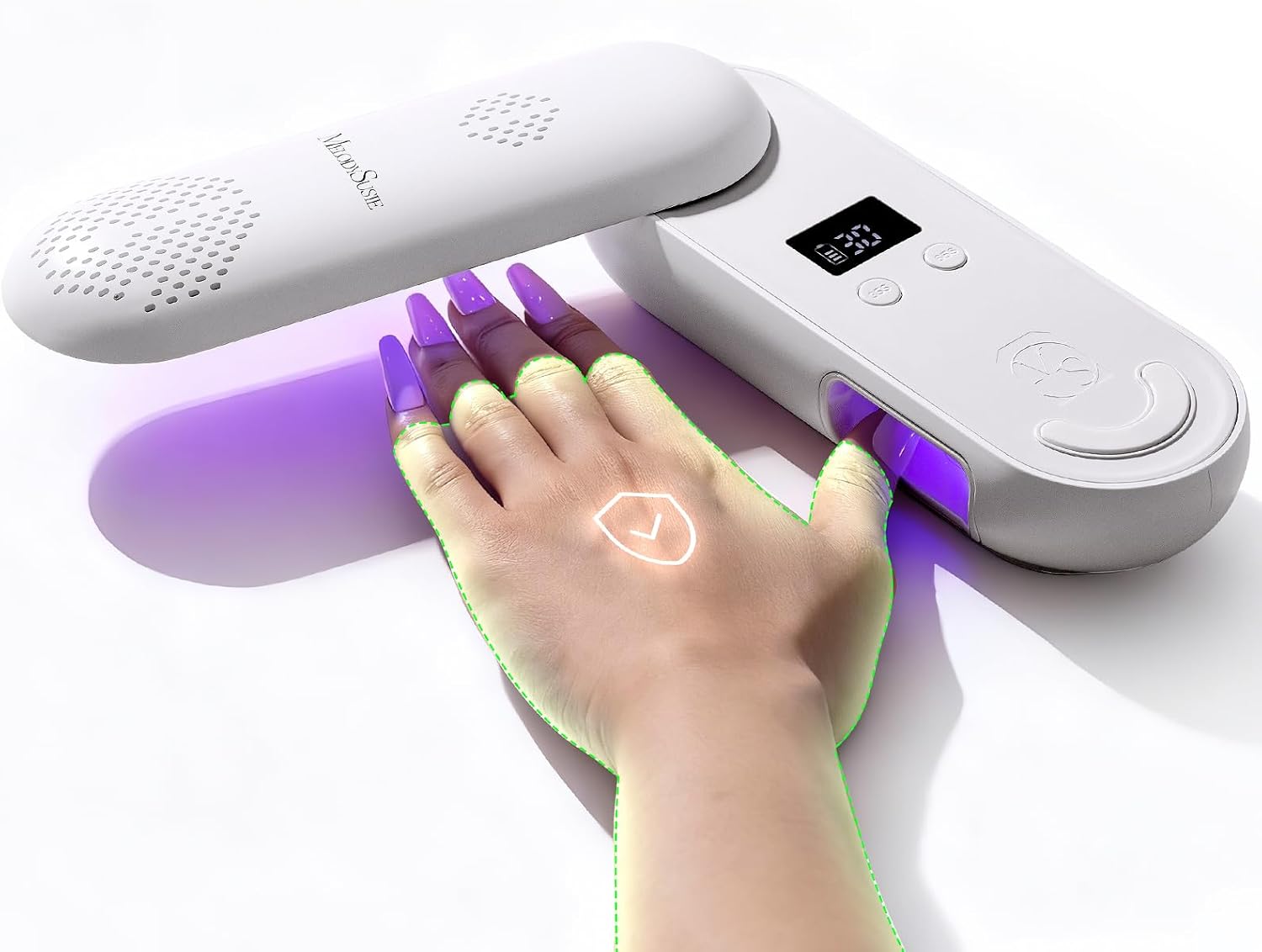 48W Cordless UV LED Nail Lamp for Travel & Home