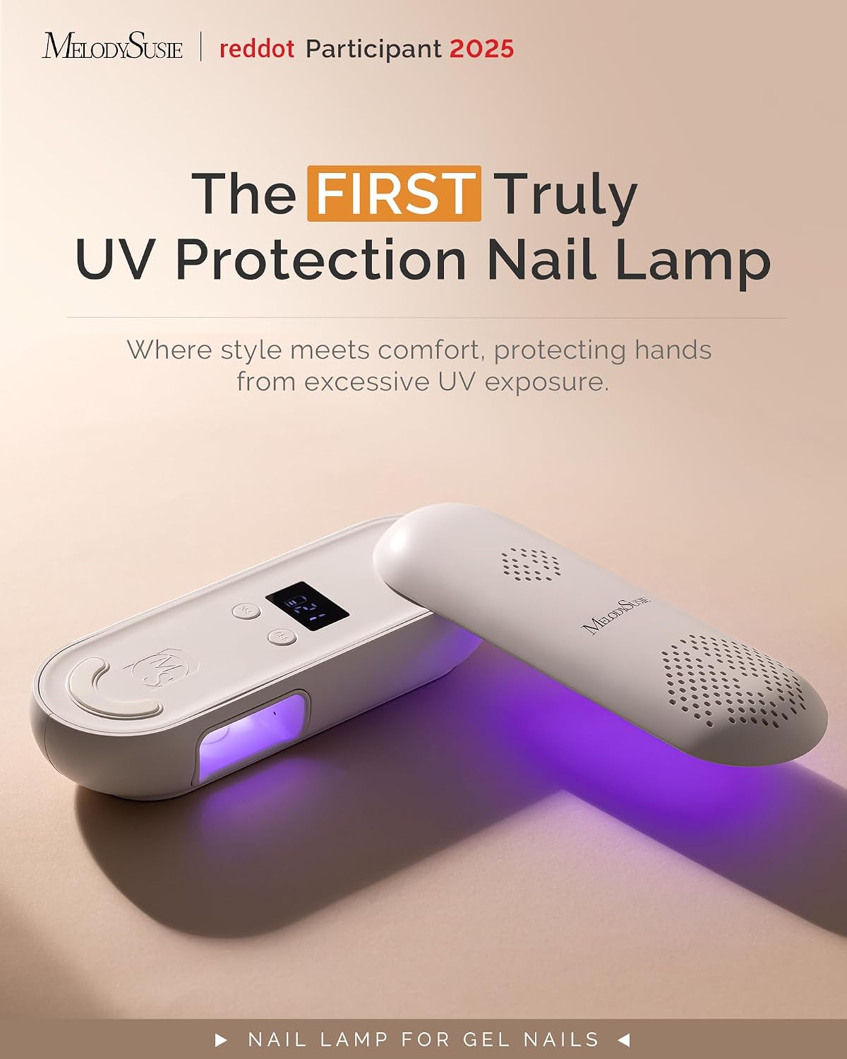 MelodySusie compact cordless 48W UV LED nail lamp P-Plus20F - 2