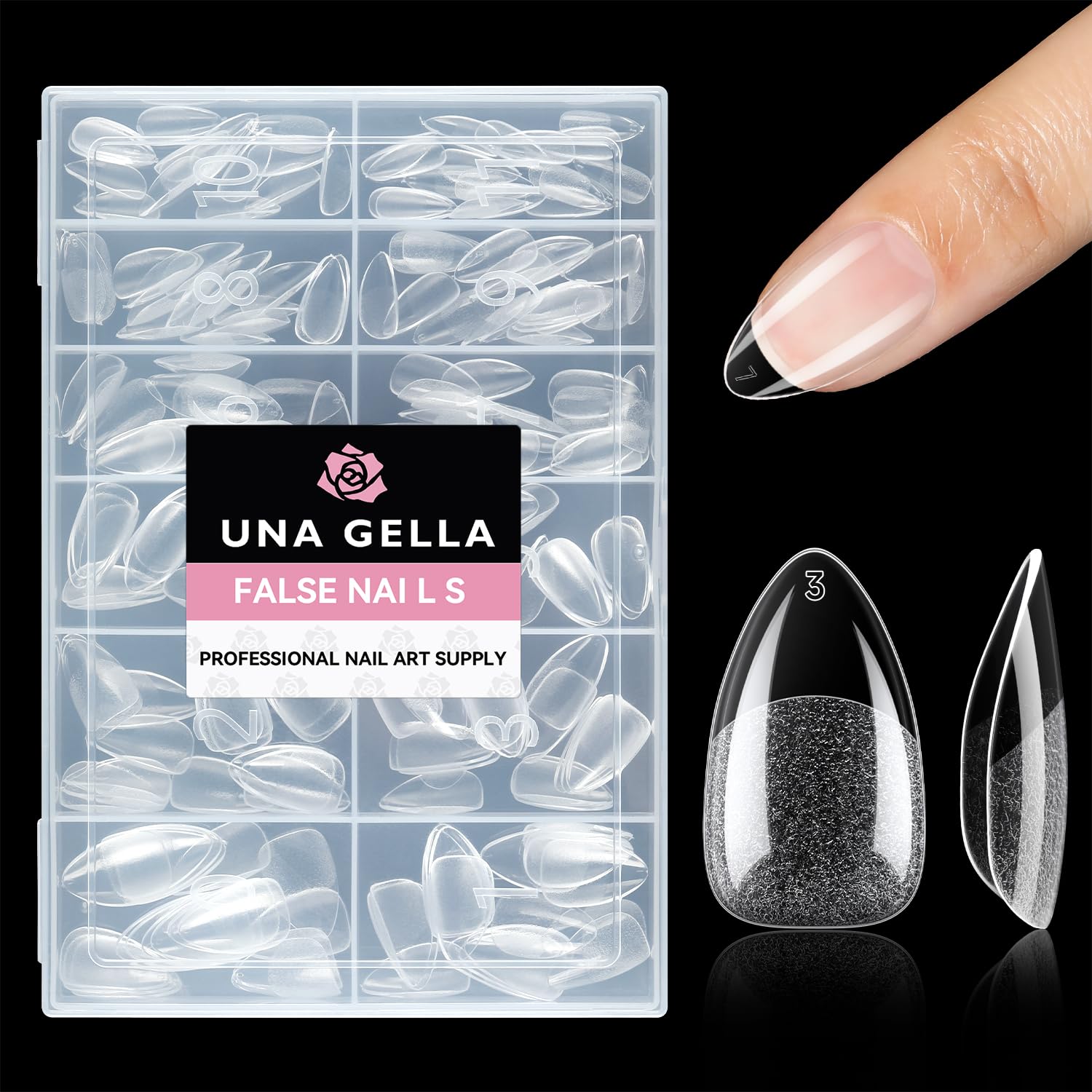 Short Almond Gel Nail Tips – 216PCS Soft Gel Extensions