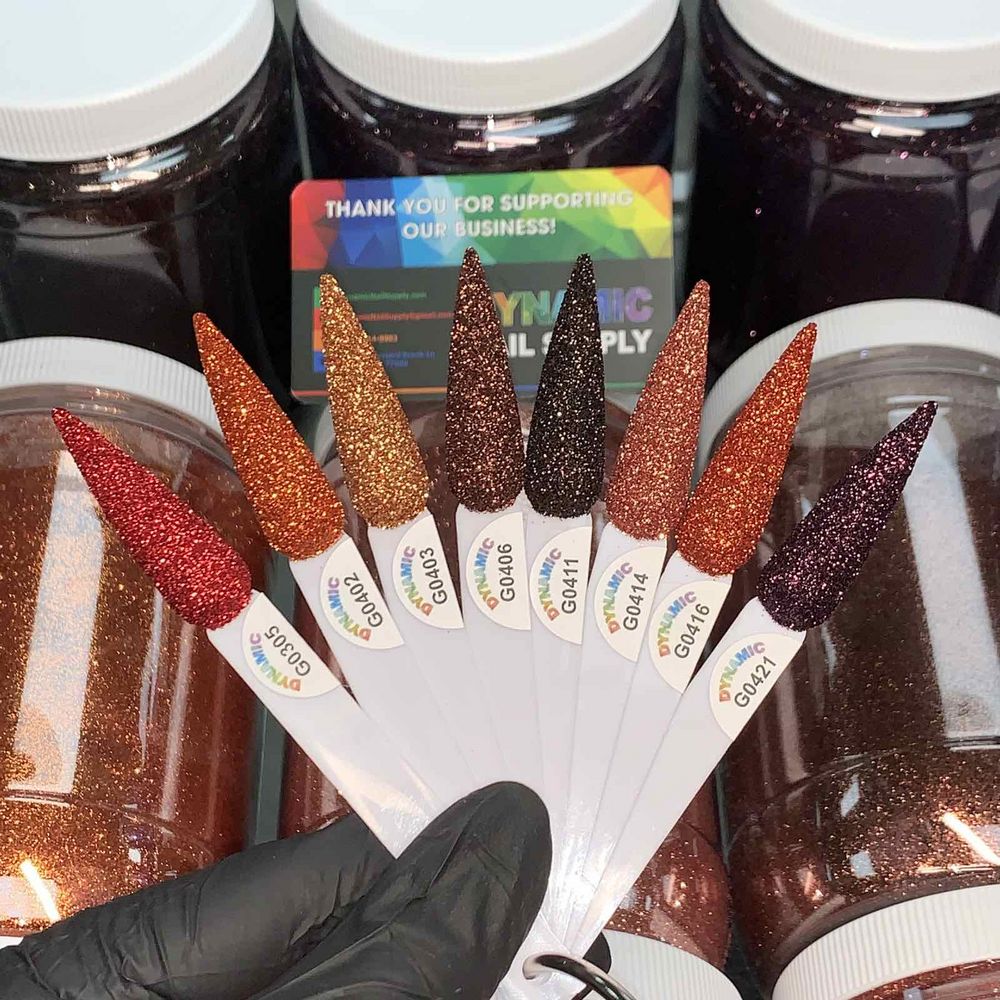 metallic glitter powder jars - 8
