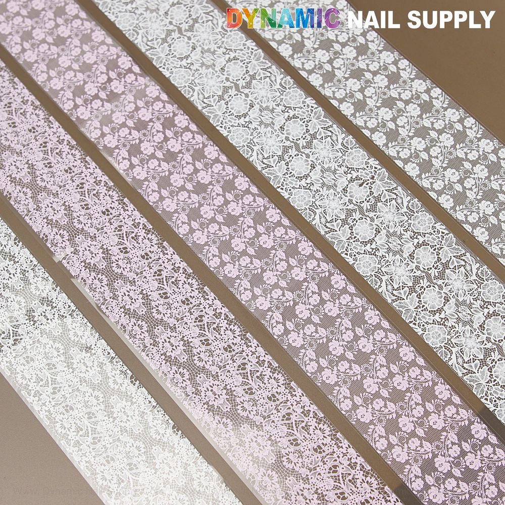 blue yellow red pink white nail foil mix - 2