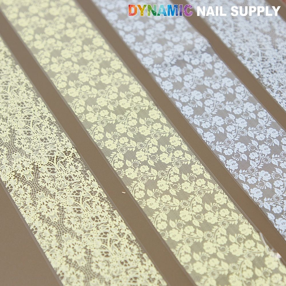 blue yellow red pink white nail foil mix - 8