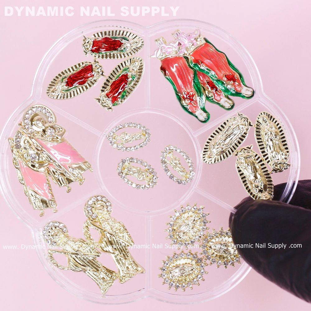 Religious Nail Charms Set for Vintage Icon Mani Trends